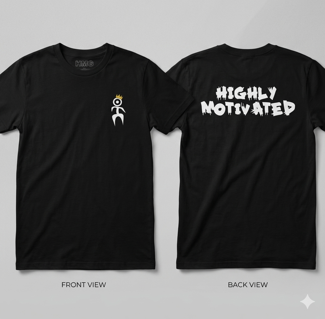 HIGHLY MOTIVATED "CROWNED" HEAVYWEIGHT TEE