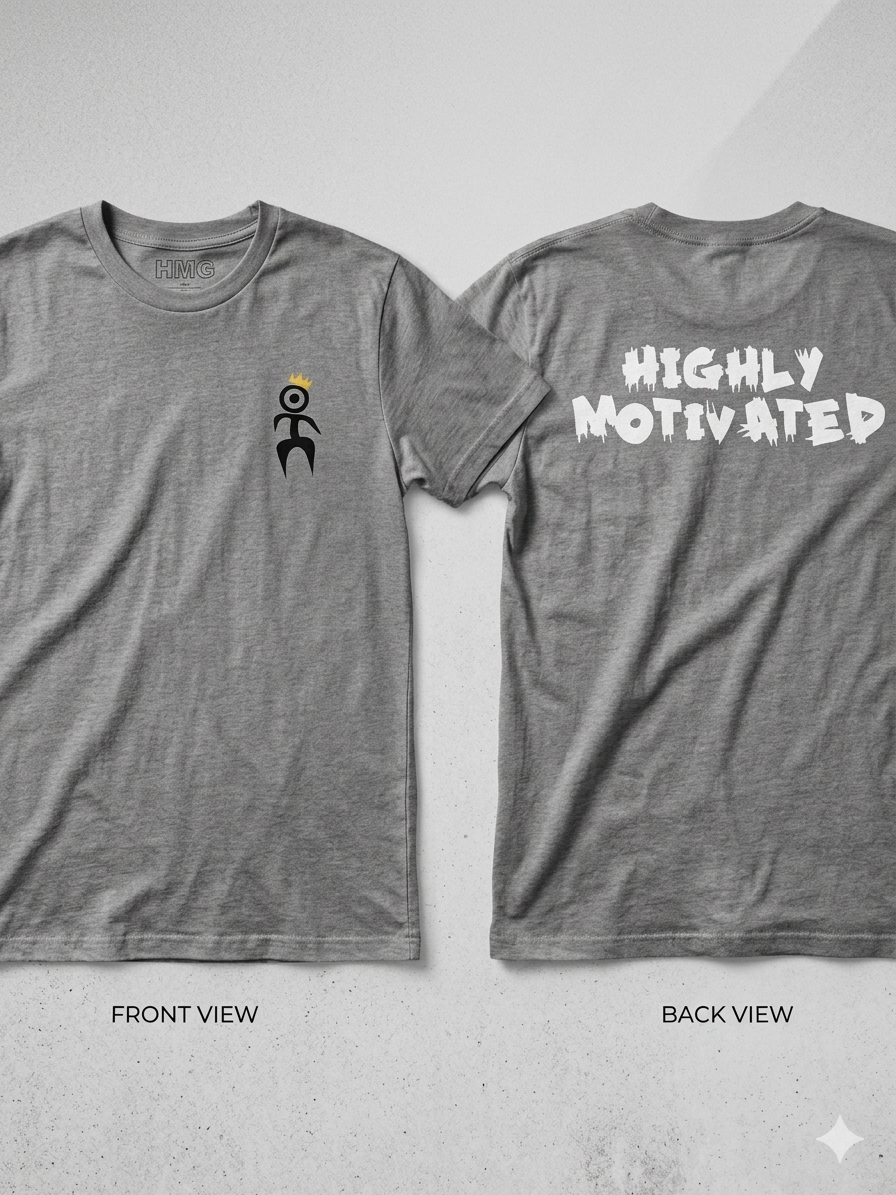 HIGHLY MOTIVATED "CROWNED" HEAVYWEIGHT TEE