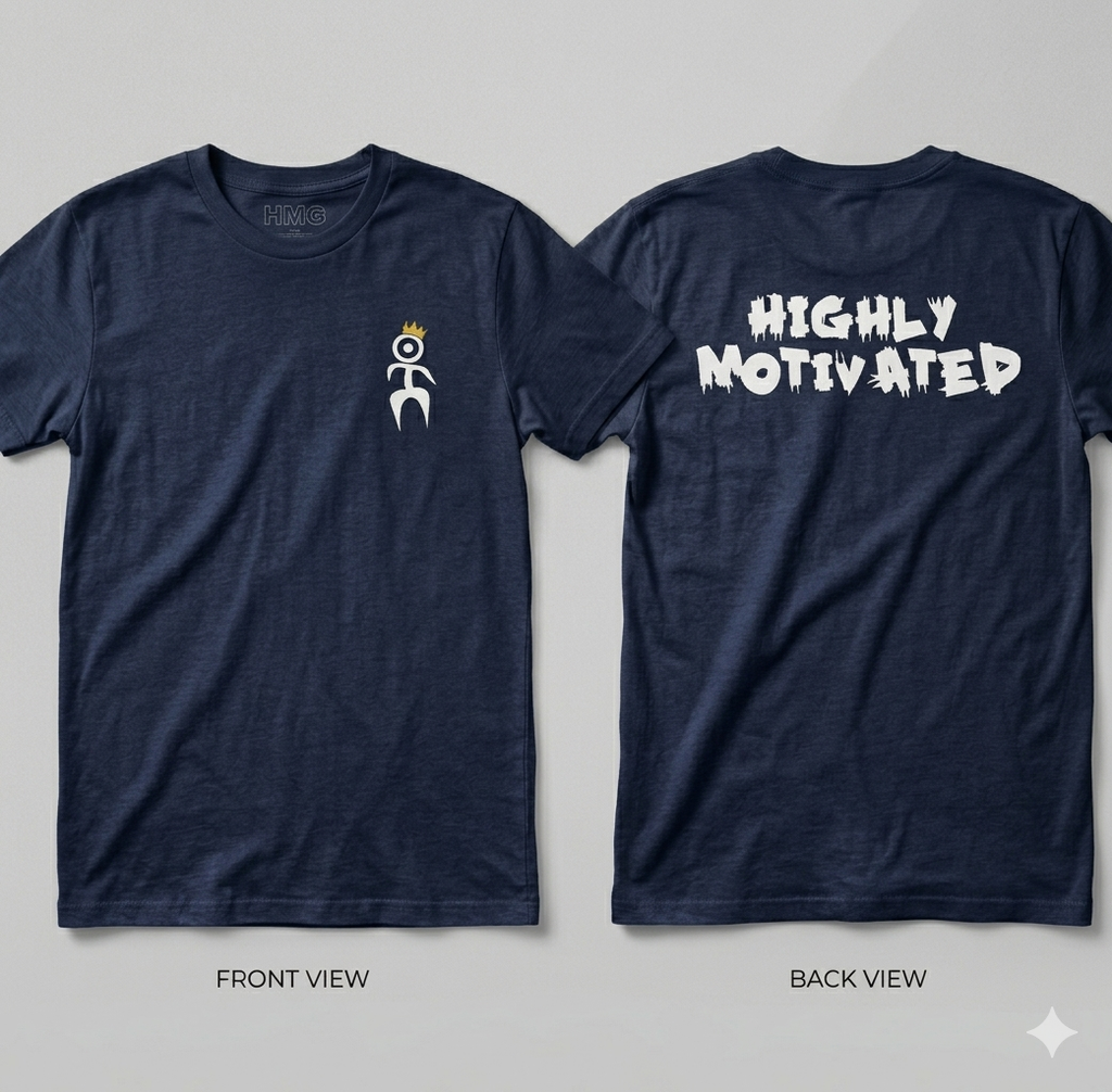 HIGHLY MOTIVATED "CROWNED" HEAVYWEIGHT TEE