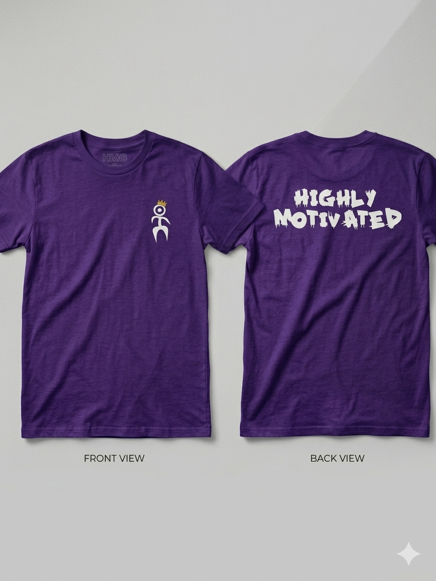 HIGHLY MOTIVATED "CROWNED" HEAVYWEIGHT TEE