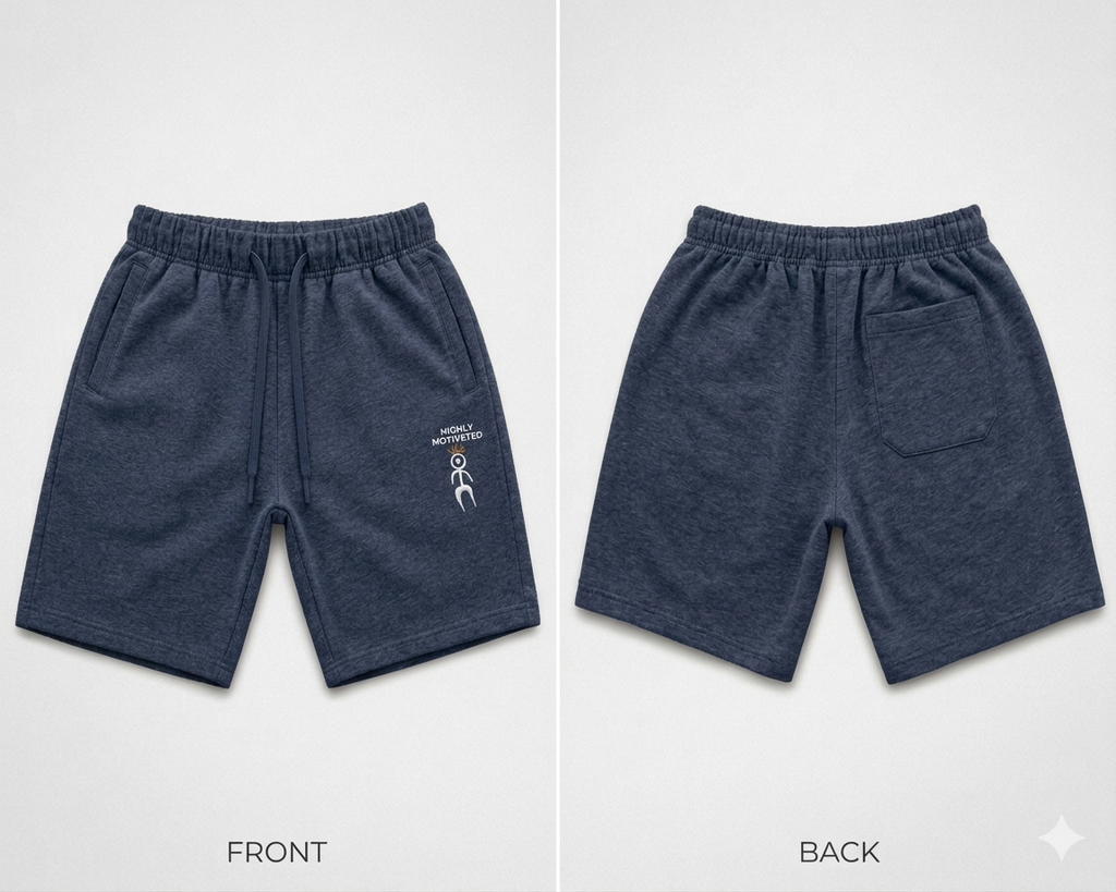 HMG "CROWNED"EMBROIDERED FRENCH TERRY SHORTS