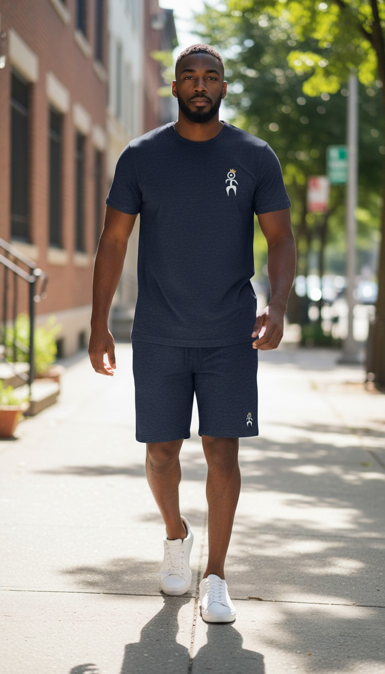 HMG "CROWNED"EMBROIDERED FRENCH TERRY SHORTS